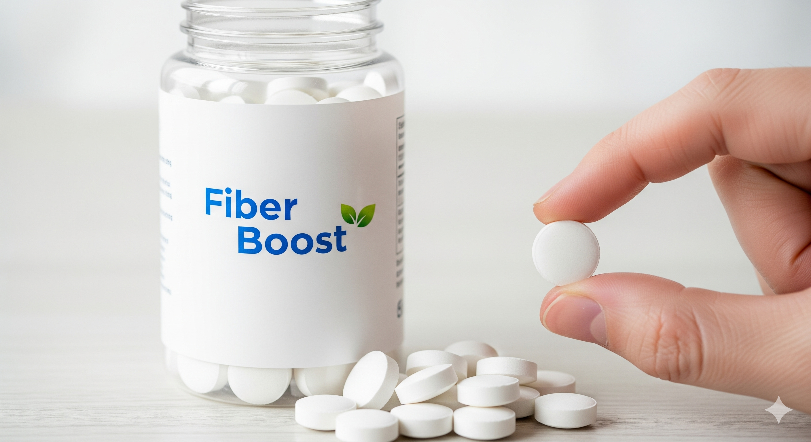 Grafika pokazująca błonnik w tabletkach