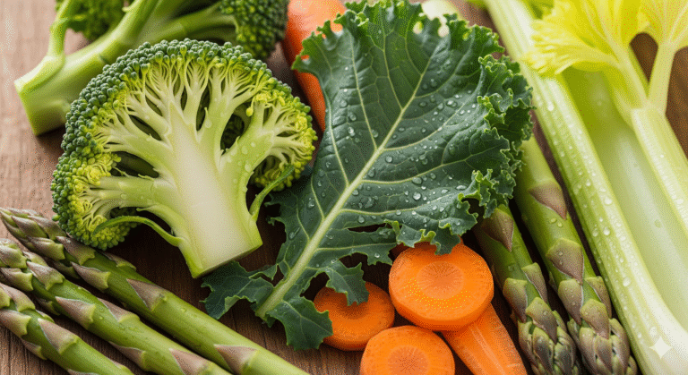 Obraz pokazujący błonnik występujący w warzywach